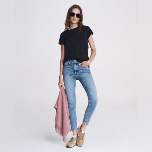 rag & bone Denim - RAG & BONE Nina High Rose Ankle Skinny Jeans in Norwalk 24